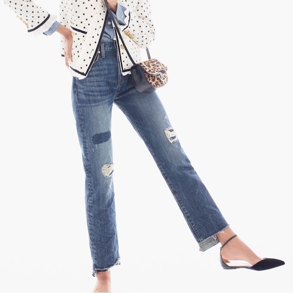 J. Crew Denim - J. Crew Point Sur Denim Shoreditch Step Hem High Rise Distressed Jeans